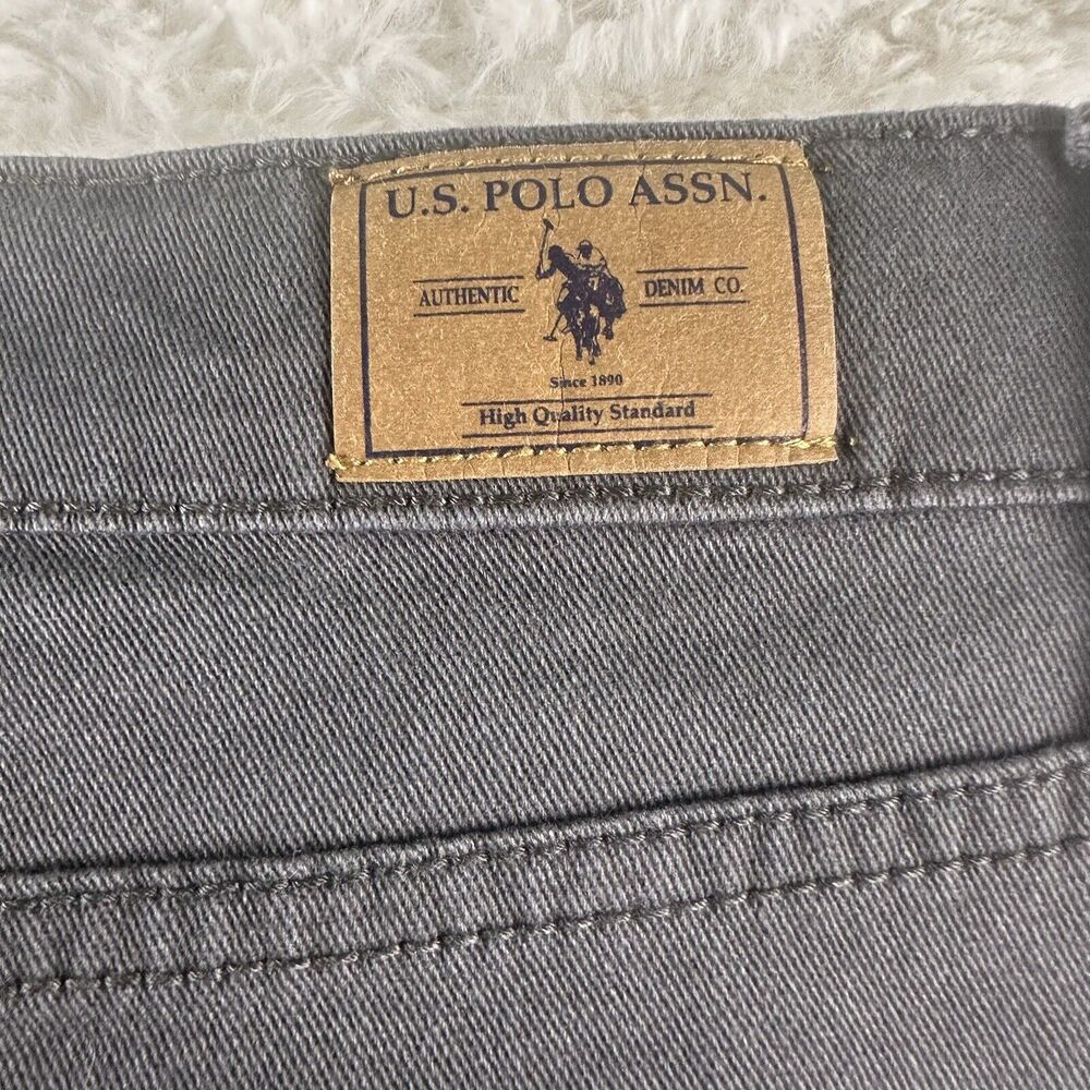 US POLO ASSN. Boys Size 18 Dark Gray 5 Pocket Jeans Brand New, Reinforced Knee - Picture 8 of 16